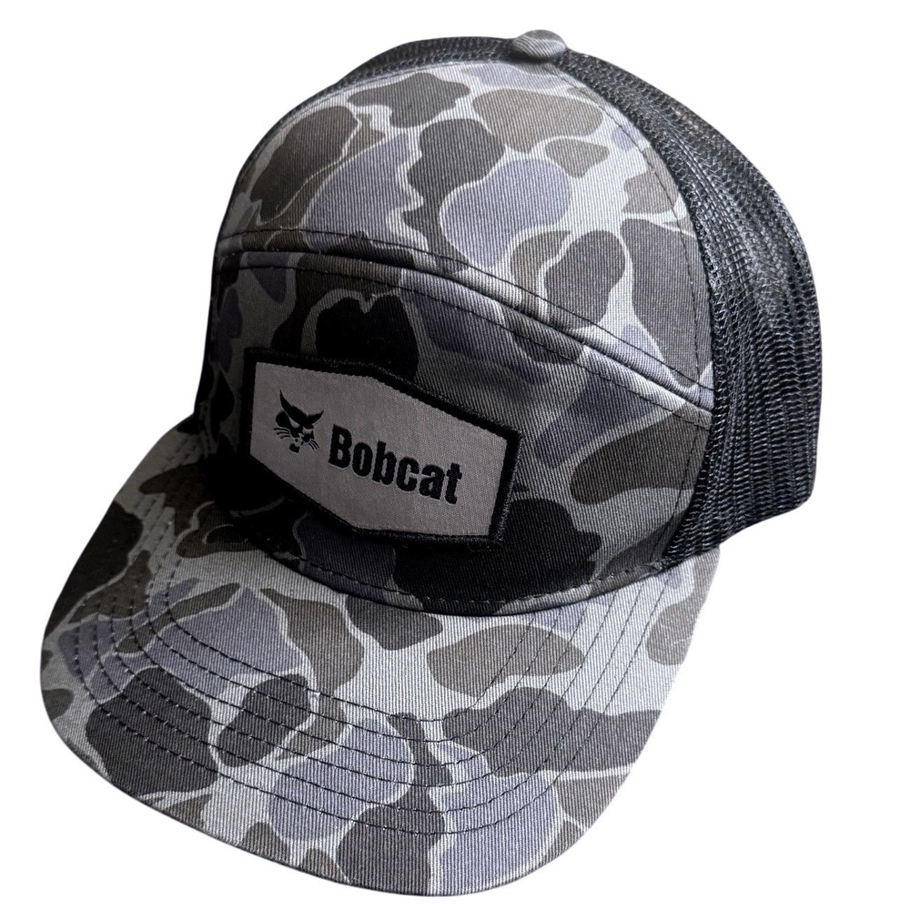 Genuine Bobcat Black Camo Baseball Snapback Trucker Hat